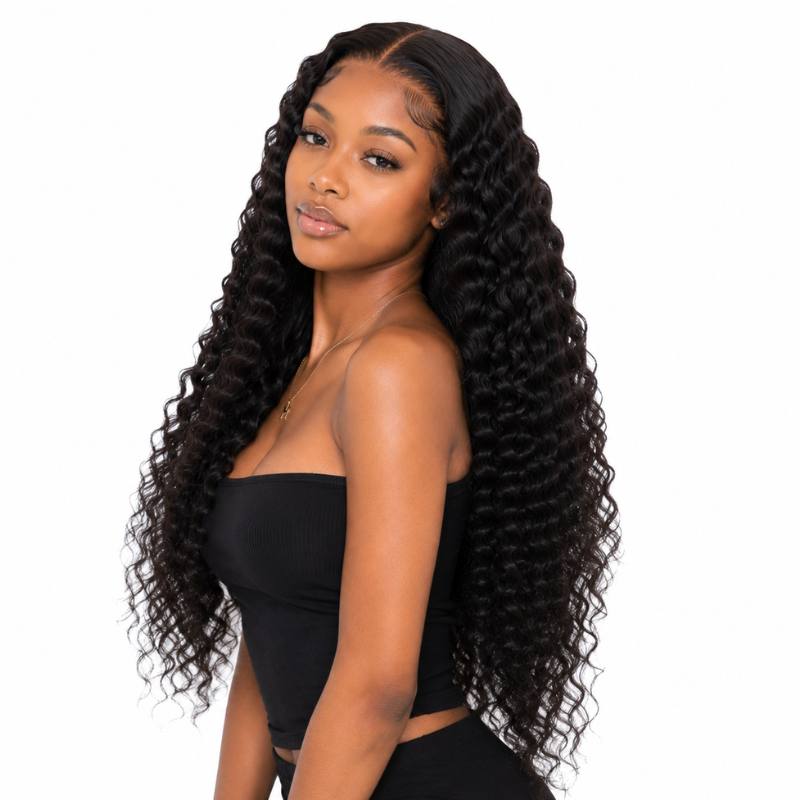 Deep Wave 13x6 HD Lace Front Invisible Hairline Wig