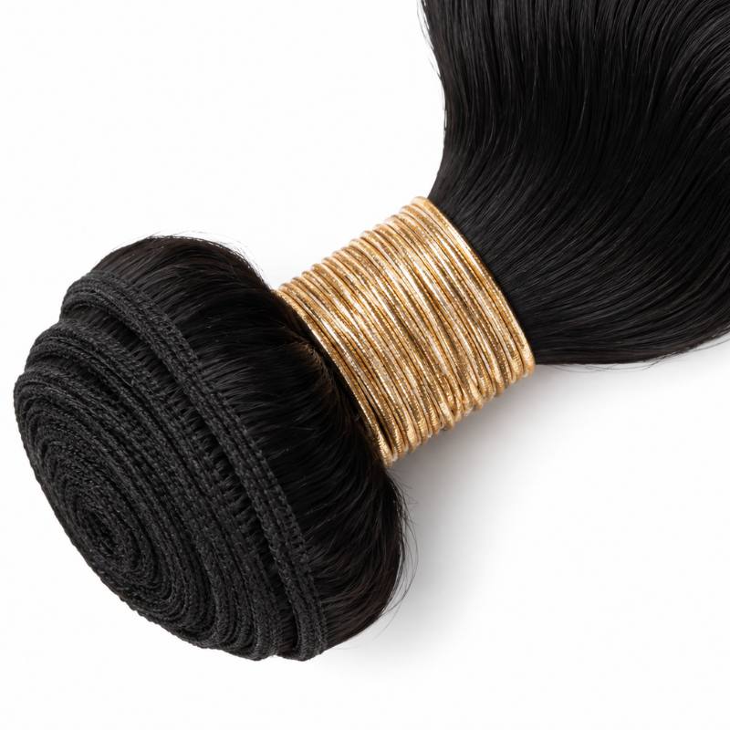 Jet Black Body Wave Human Hair Bundles