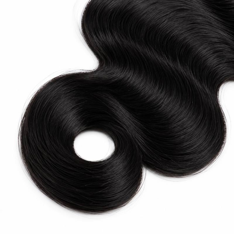 Jet Black Body Wave Human Hair Bundles