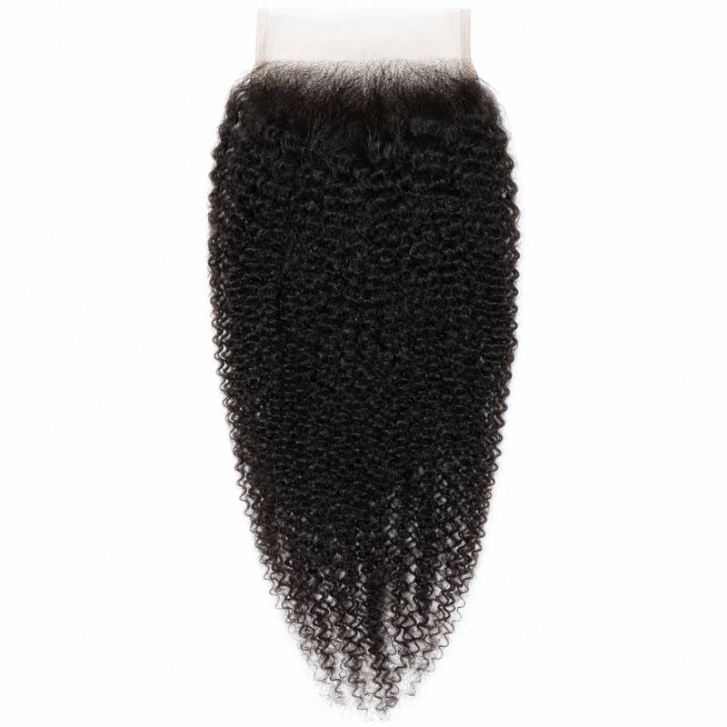 Afro Kinky Curly 4x4 Transparent Lace Closure