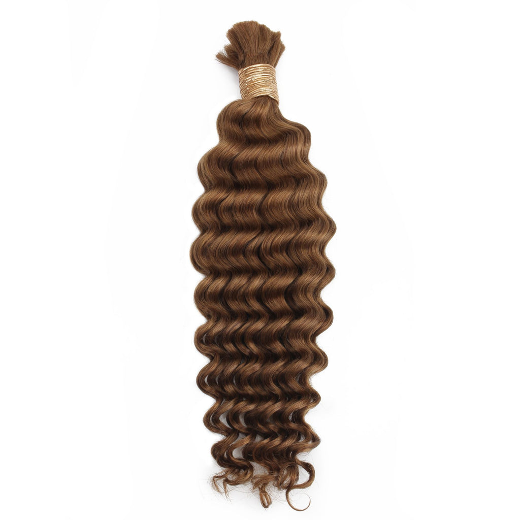 Auburn Deep Wave Bulk Human Hair Extensions