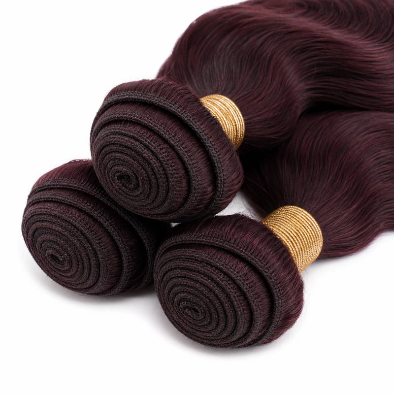 Burgundy Body Wave Human Hair Bundle Deal