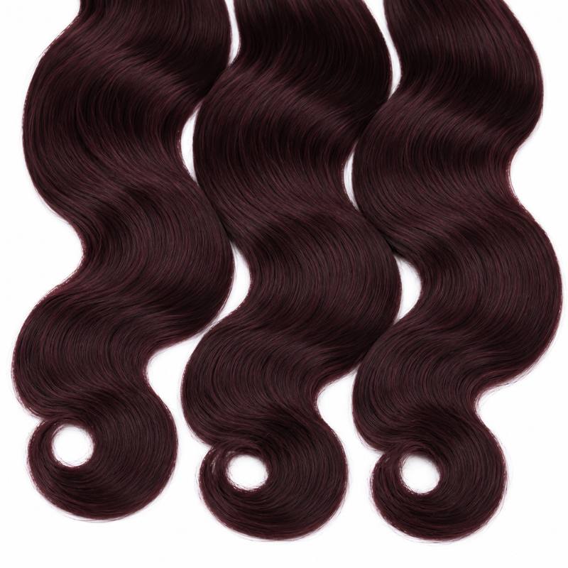 Burgundy Body Wave Human Hair Bundle Deal
