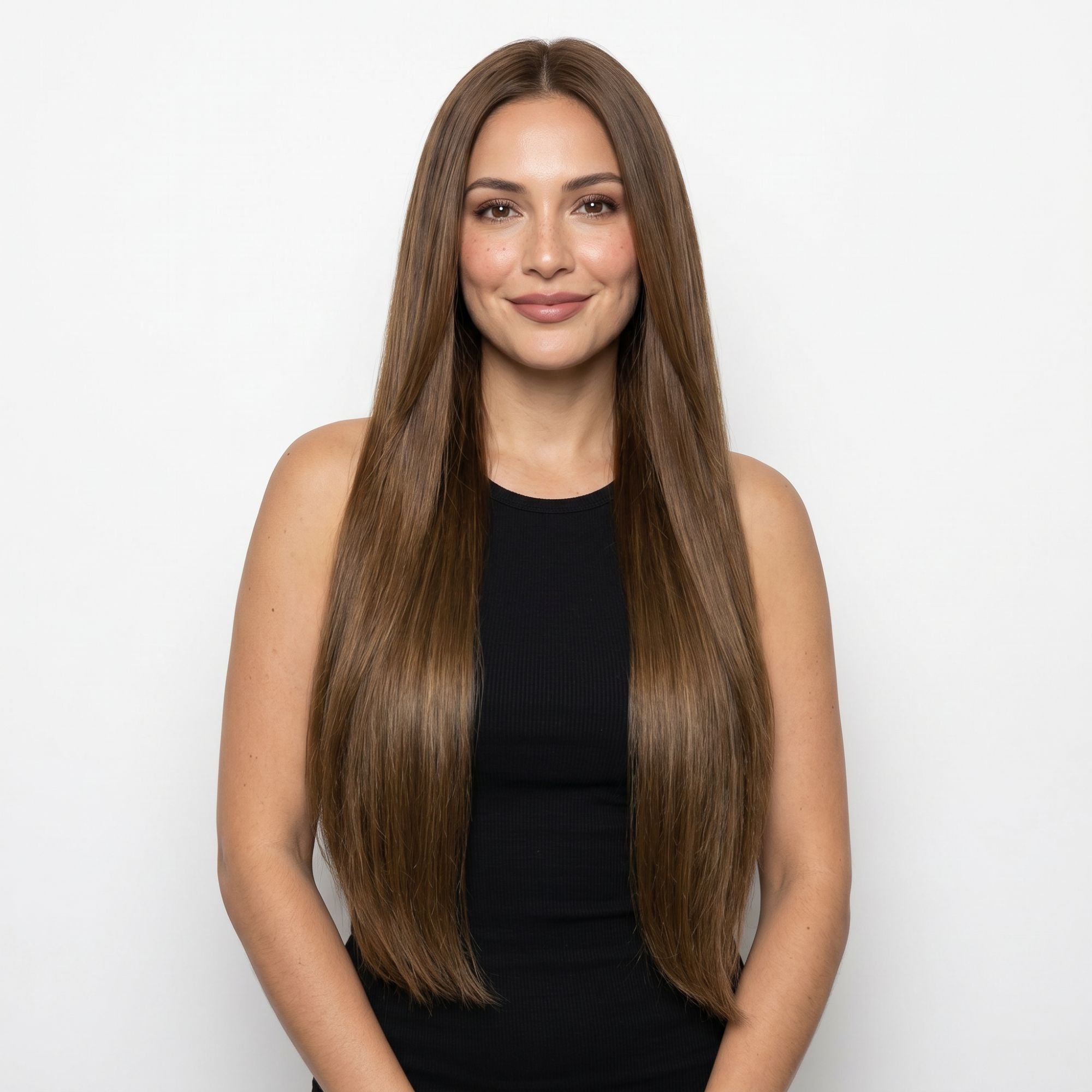 Chocolate Brown Invisible Clip-ins