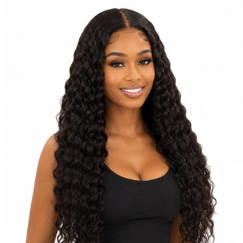 Glueless Deep Wave 2x6 HD Lace Closure Wig