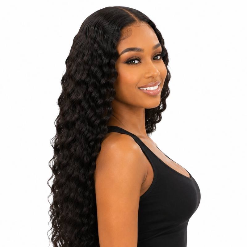 Glueless Deep Wave 2x6 HD Lace Closure Wig