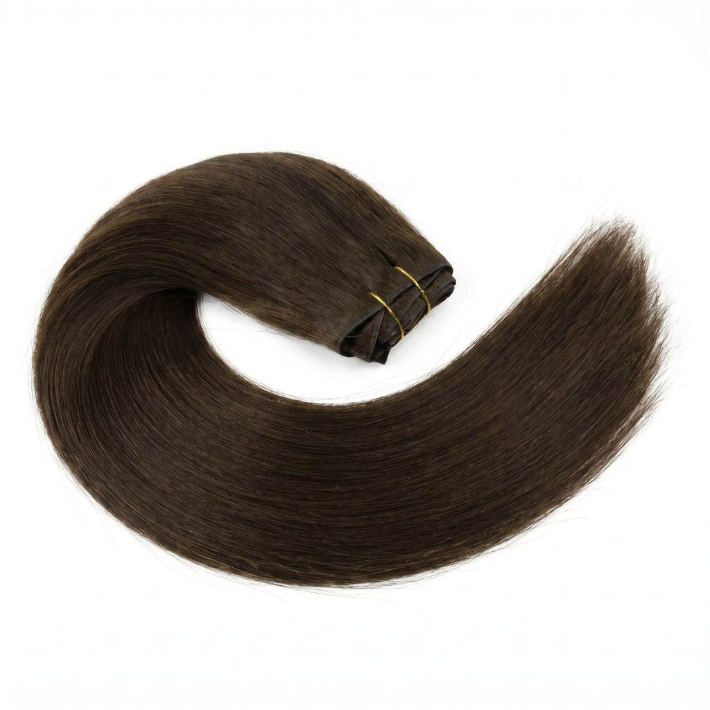 Dark Brown Invisible Clip-ins