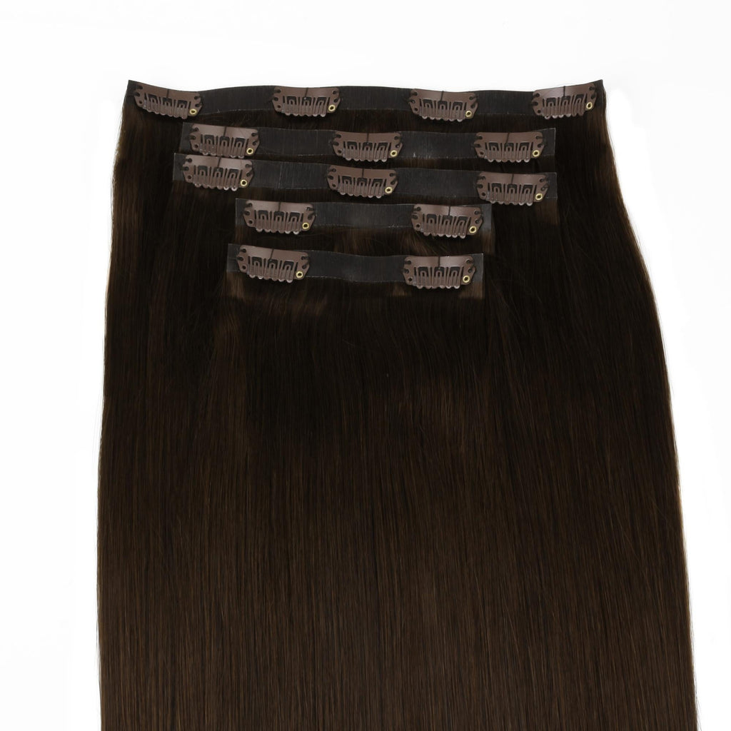 Dark Brown Invisible Clip-ins