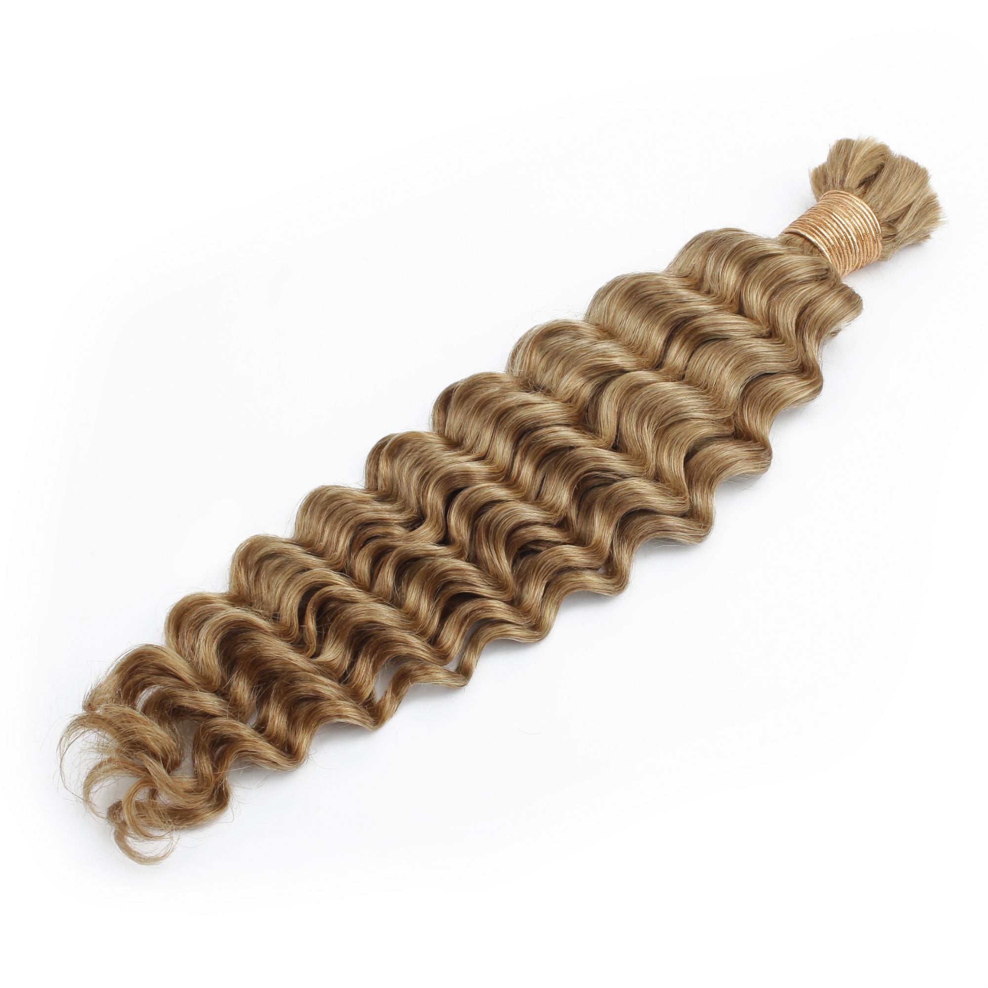 Honey Blonde Deep Wave Bulk Human Hair Extensions