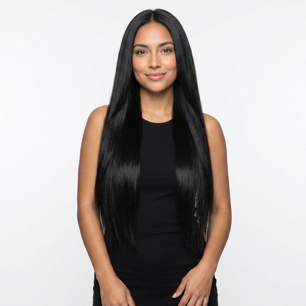 Jet Black Invisible Clip-ins