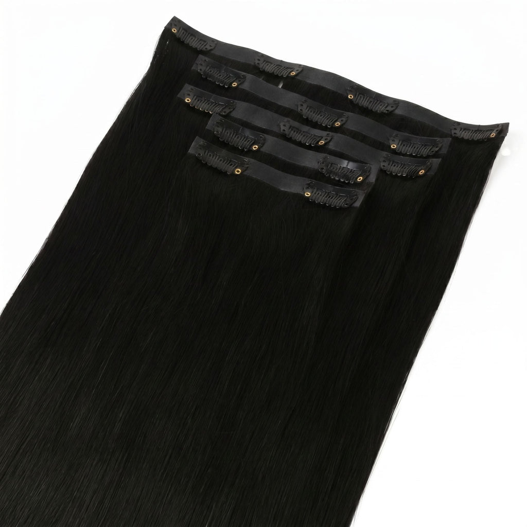 Jet Black Invisible Clip-ins
