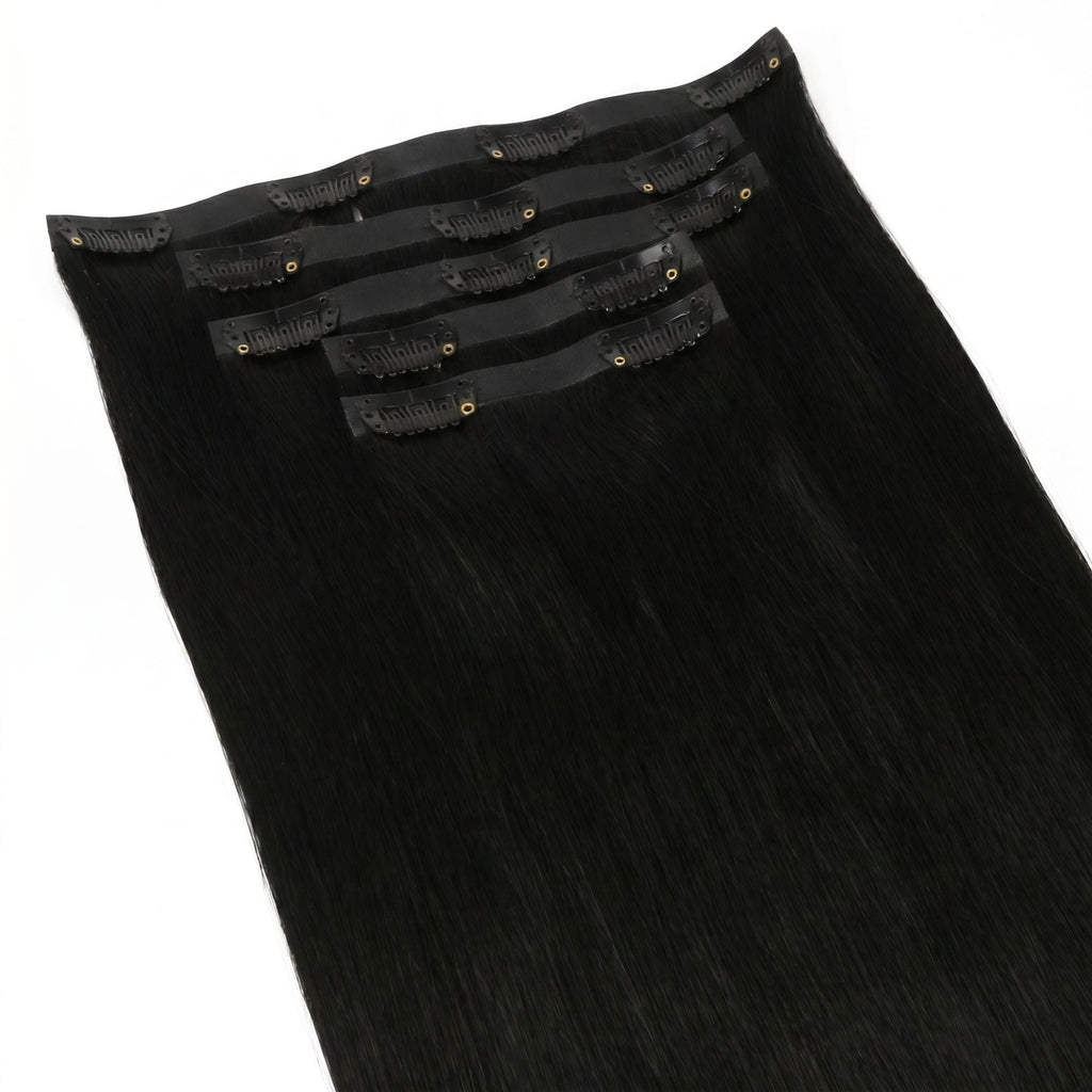 Jet Black Invisible Clip-ins