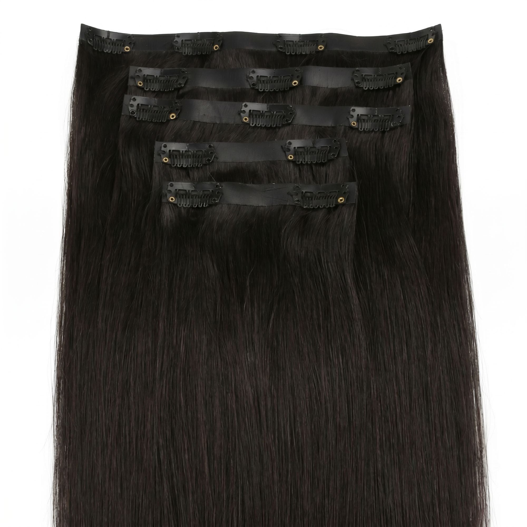 Off Black Invisible Clip-ins