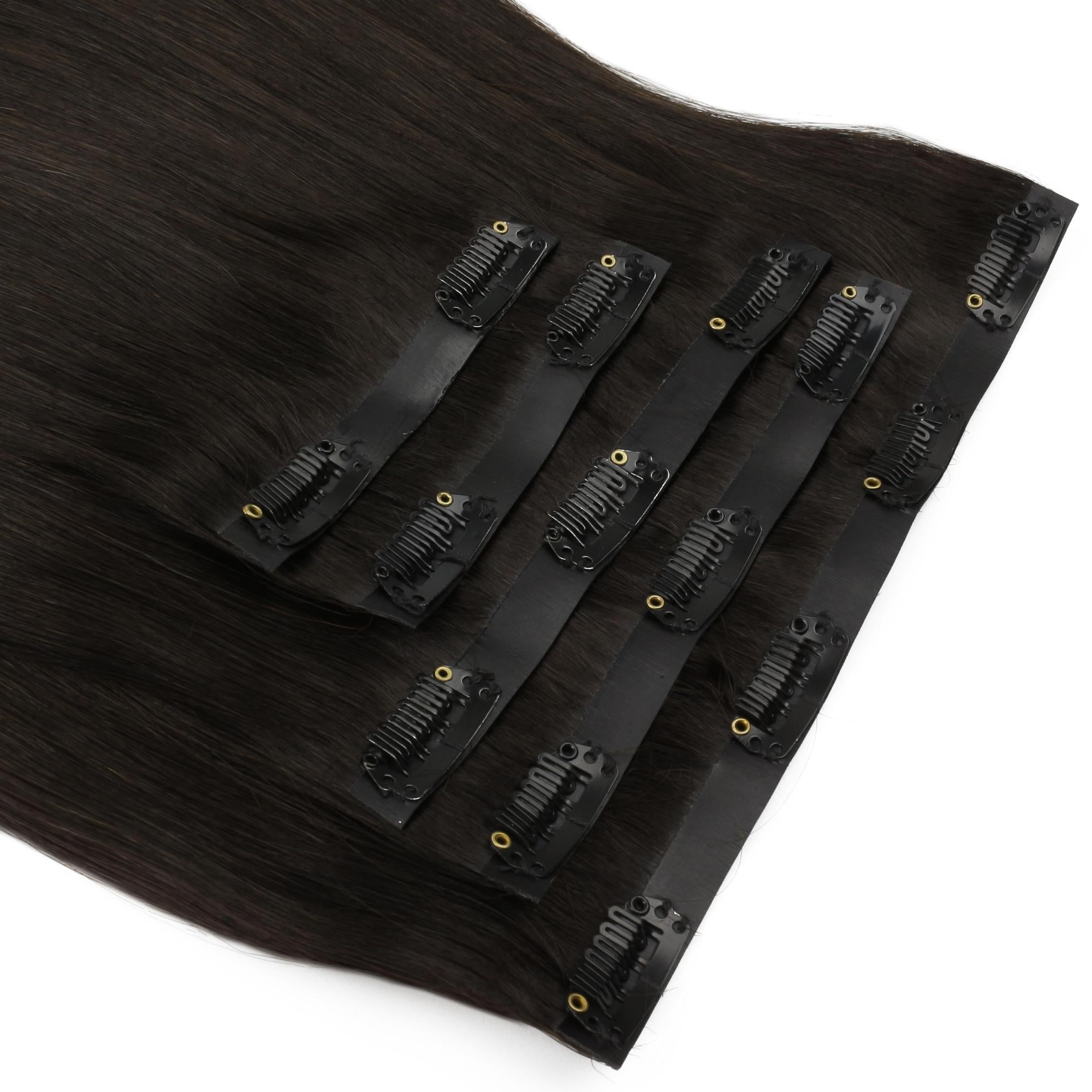 Off Black Invisible Clip-ins