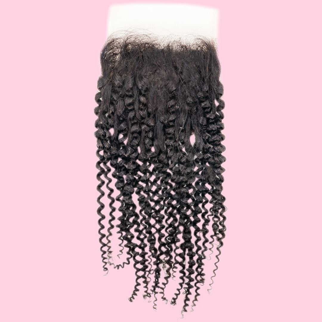 Kinky Curly 4x4 Transparent Lace Closure