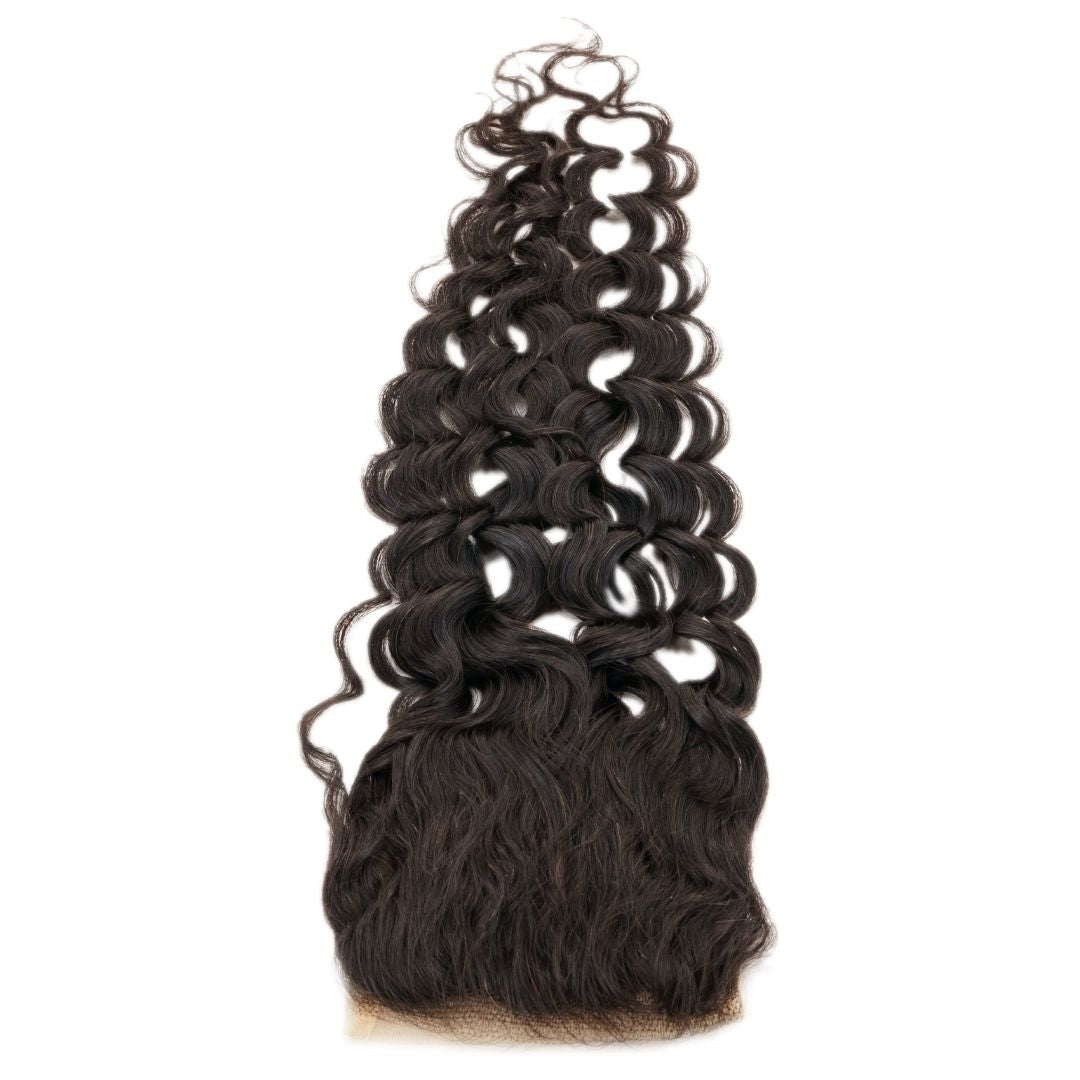 Spanish Wave 4x4 Transparent Lace Closure