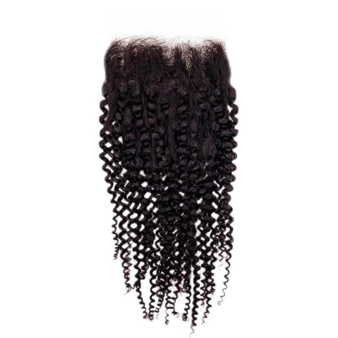 Afro Kinky Curly 4x4 Transparent Lace Closure