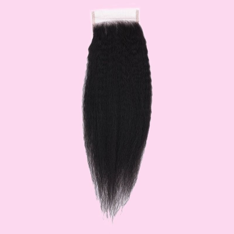Kinky Straight 4x4 Transparent Lace Closure