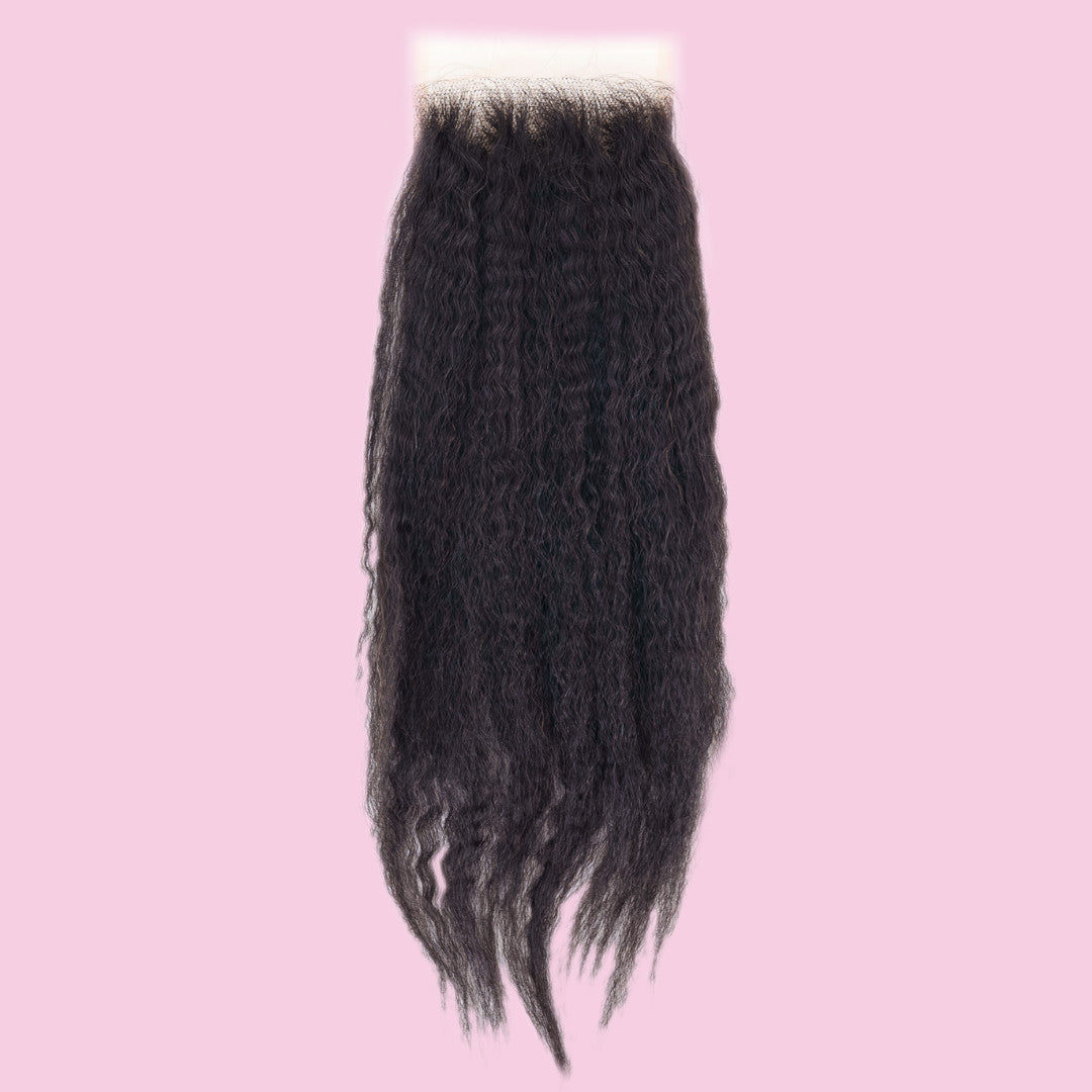 Kinky Straight 4x4 Transparent Lace Closure