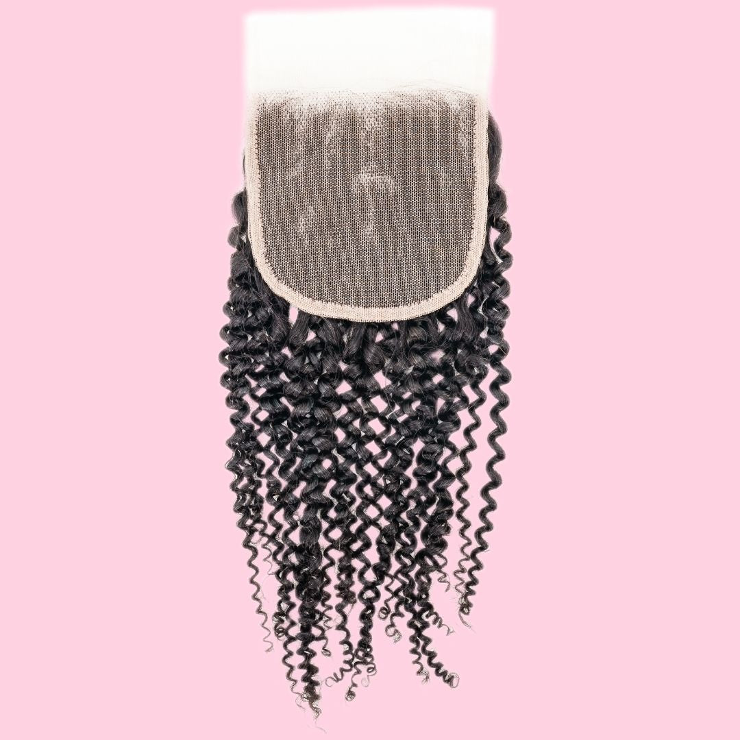 Kinky Curly 4x4 Transparent Lace Closure