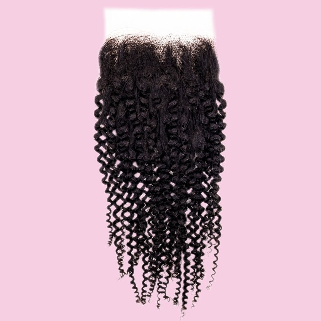 Afro Kinky Curly 4x4 Transparent Lace Closure