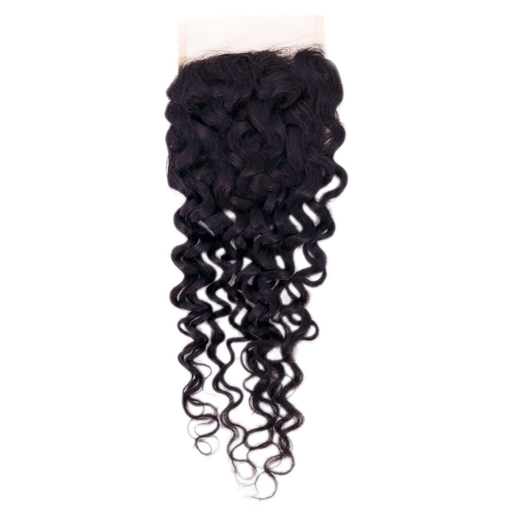 Spanish Wave 4x4 Transparent Lace Closure