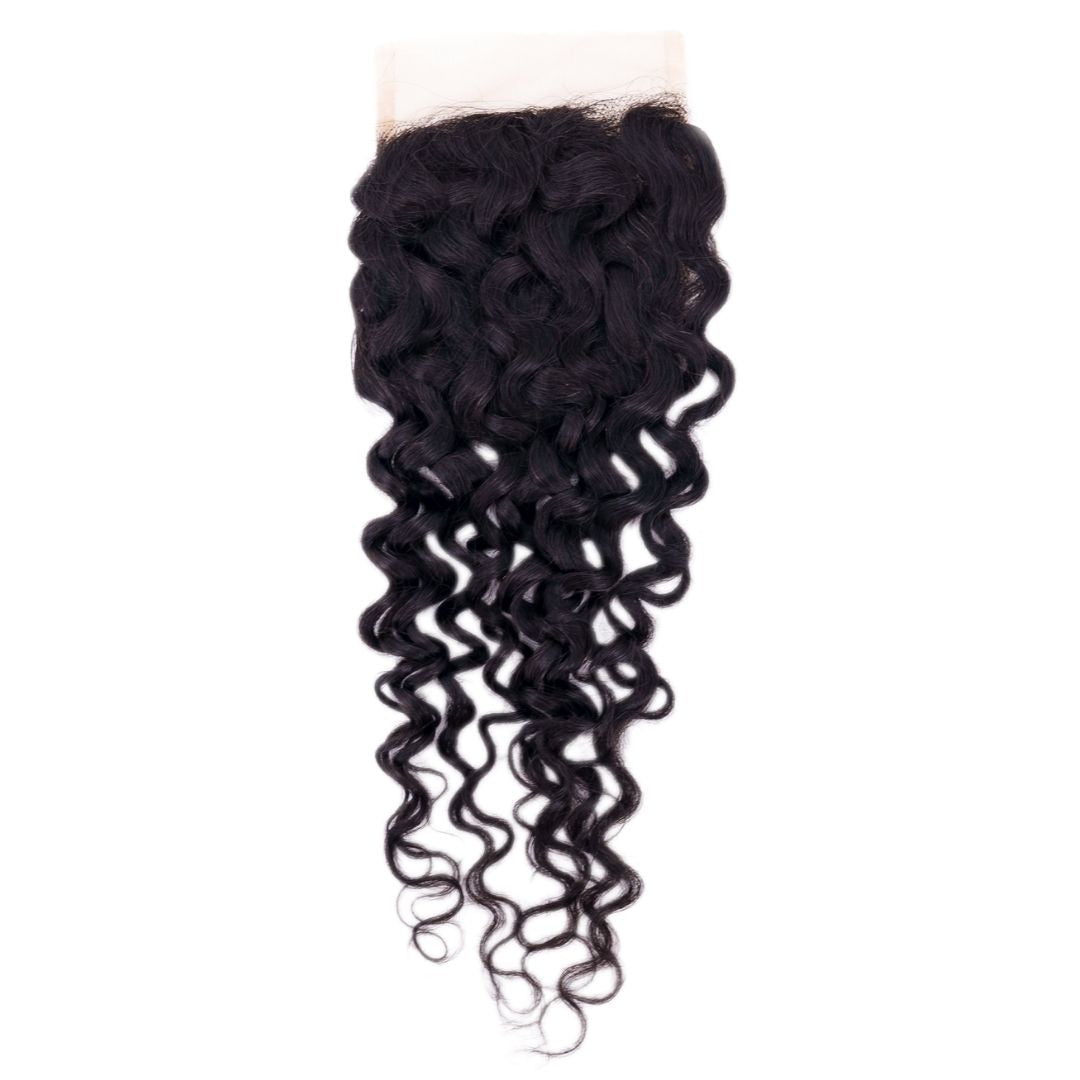 Spanish Wave 4x4 Transparent Lace Closure
