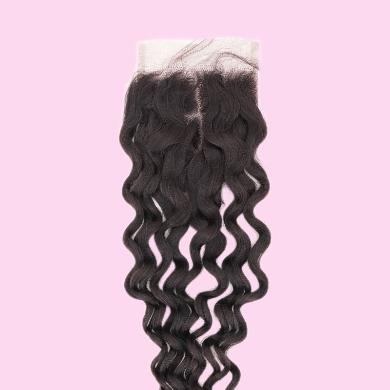 Spanish Wave 4x4 Transparent Lace Closure