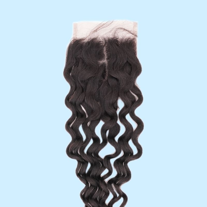 Spanish Wave 4x4 Transparent Lace Closure
